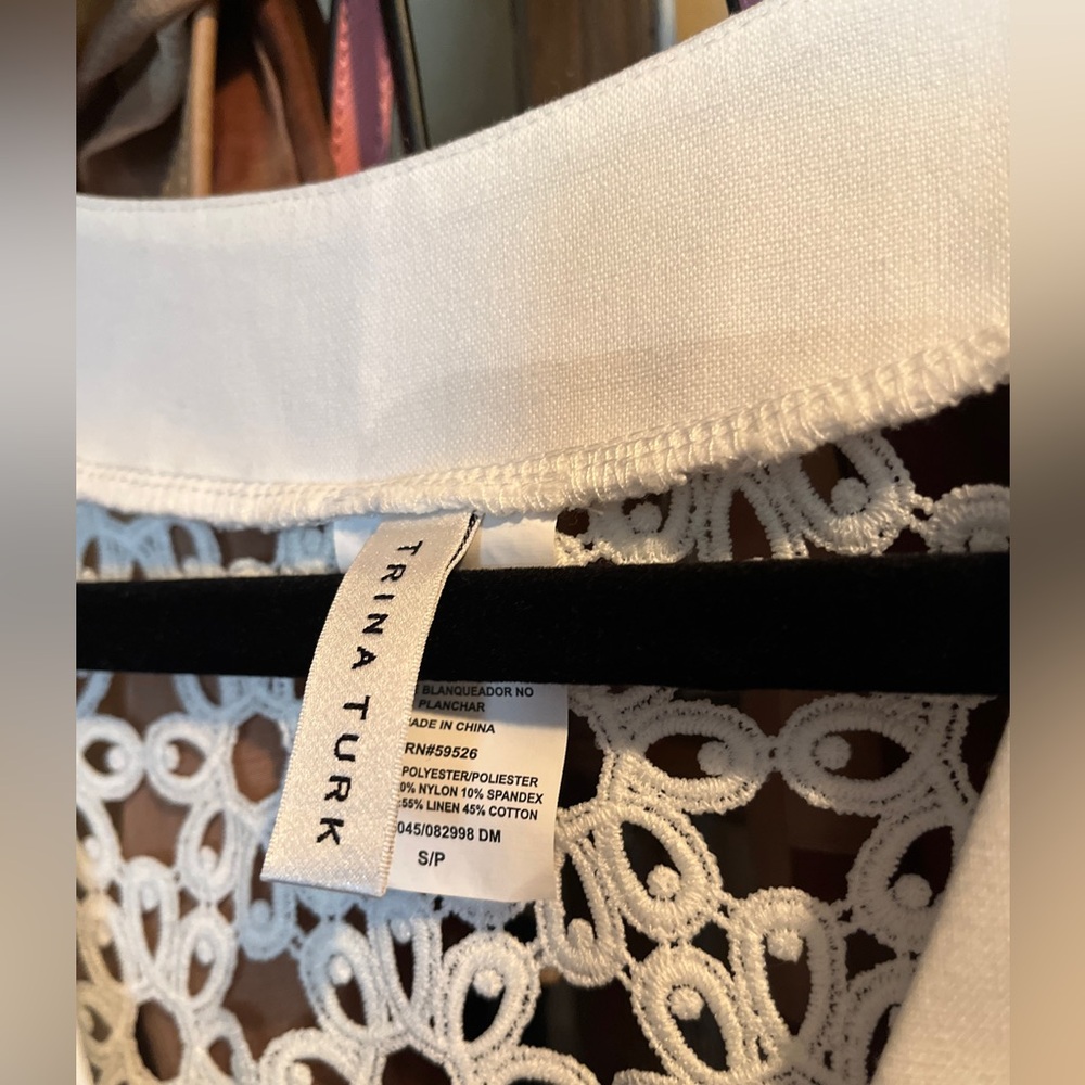 Trina Turk chateau long sleeve lace cover up dress . - Picture 2 of 3